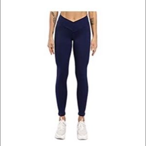 Sweetaluna Women's Navy Leggings Stretch Seamless
